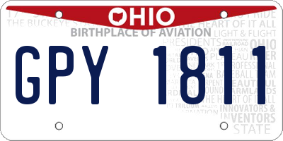 OH license plate GPY1811
