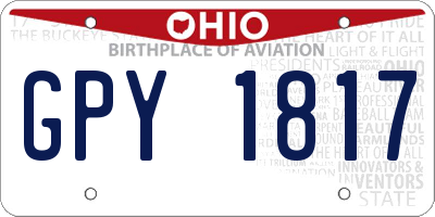 OH license plate GPY1817