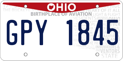 OH license plate GPY1845