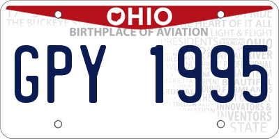 OH license plate GPY1995