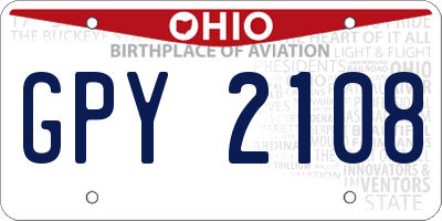 OH license plate GPY2108