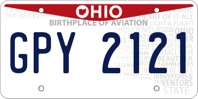 OH license plate GPY2121