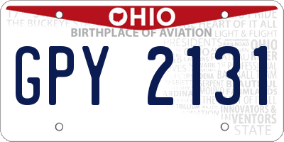 OH license plate GPY2131