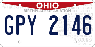 OH license plate GPY2146