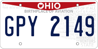 OH license plate GPY2149