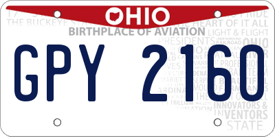OH license plate GPY2160
