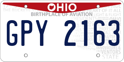 OH license plate GPY2163
