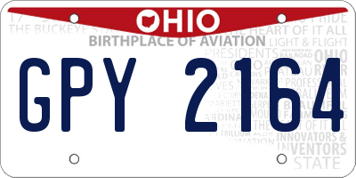 OH license plate GPY2164
