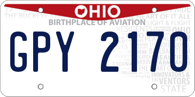 OH license plate GPY2170