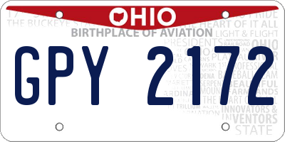 OH license plate GPY2172