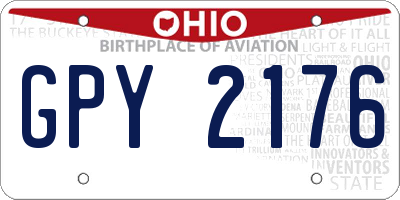 OH license plate GPY2176