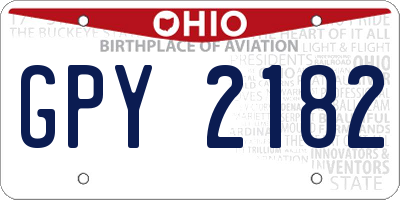 OH license plate GPY2182