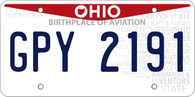OH license plate GPY2191