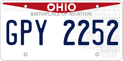 OH license plate GPY2252