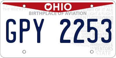 OH license plate GPY2253