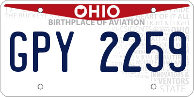 OH license plate GPY2259