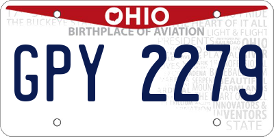 OH license plate GPY2279