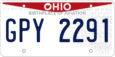 OH license plate GPY2291