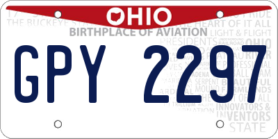 OH license plate GPY2297