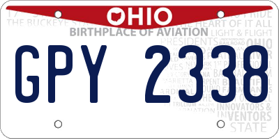 OH license plate GPY2338