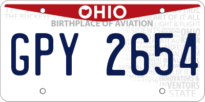 OH license plate GPY2654
