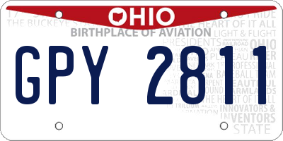 OH license plate GPY2811