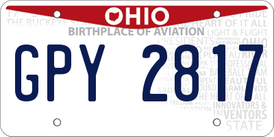 OH license plate GPY2817
