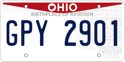 OH license plate GPY2901
