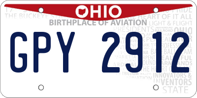 OH license plate GPY2912