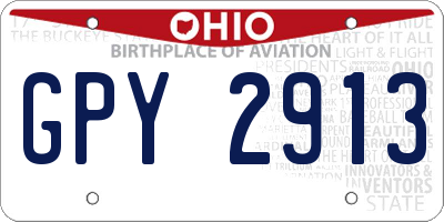 OH license plate GPY2913