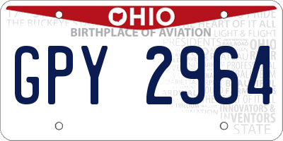OH license plate GPY2964