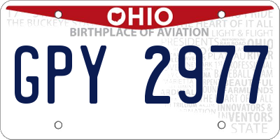 OH license plate GPY2977