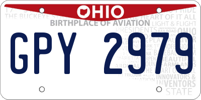 OH license plate GPY2979