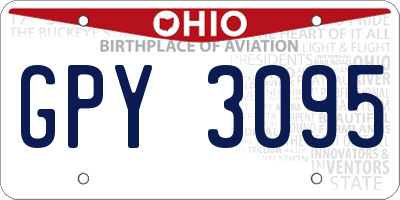 OH license plate GPY3095