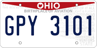 OH license plate GPY3101