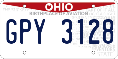 OH license plate GPY3128