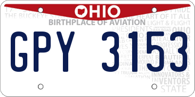 OH license plate GPY3153
