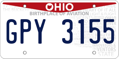 OH license plate GPY3155