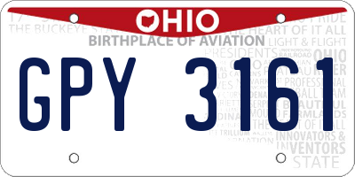 OH license plate GPY3161