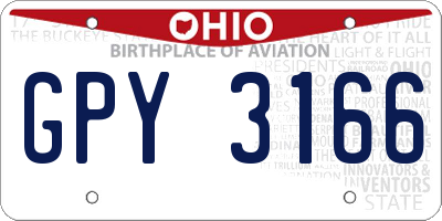 OH license plate GPY3166
