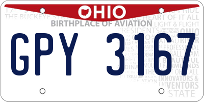 OH license plate GPY3167