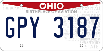 OH license plate GPY3187