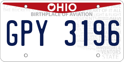 OH license plate GPY3196