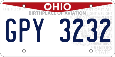 OH license plate GPY3232
