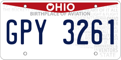 OH license plate GPY3261
