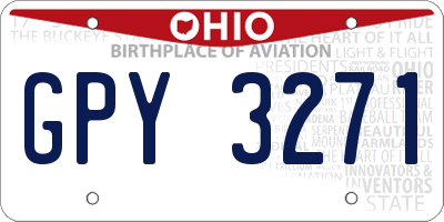 OH license plate GPY3271
