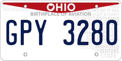 OH license plate GPY3280