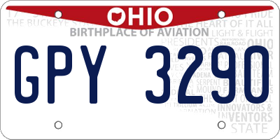 OH license plate GPY3290