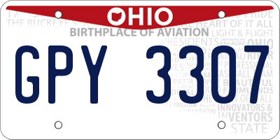 OH license plate GPY3307