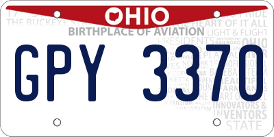 OH license plate GPY3370